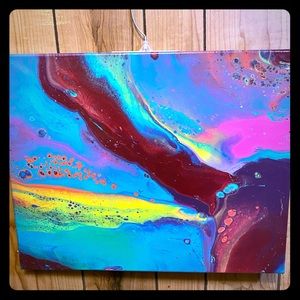 Acrylic pour painting 16x20